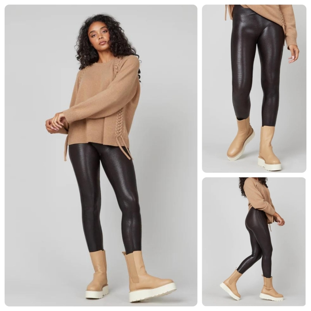 Spanx Faux Leather Croc Shine Leggings